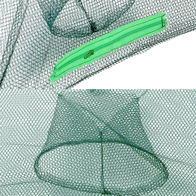Powerful 4-28 Holes Automatic Fishing Net Shrimp Cage Mesh Nets Foldable Traps Crab Fish Trap Cast Net Cast Fishing Network Tool 3