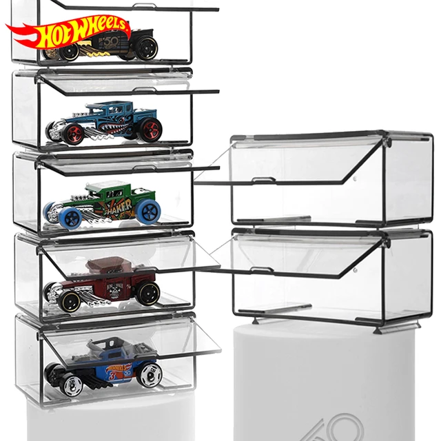 Boîte de rangement pour Hot Wheels Tomica, voiture moulé sous pression  1/64, vitrine, coque de