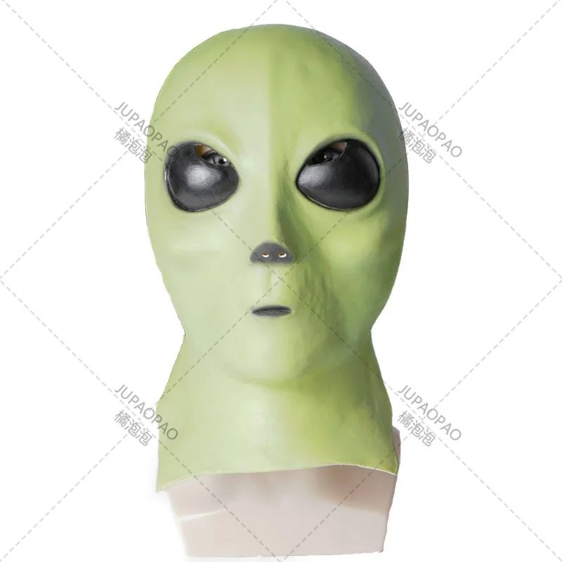 

2023Halloween Play Alien Latex Mask Head Cover UFO Science Fiction Film Theme Funny Mask Stage Props Game Character Performance