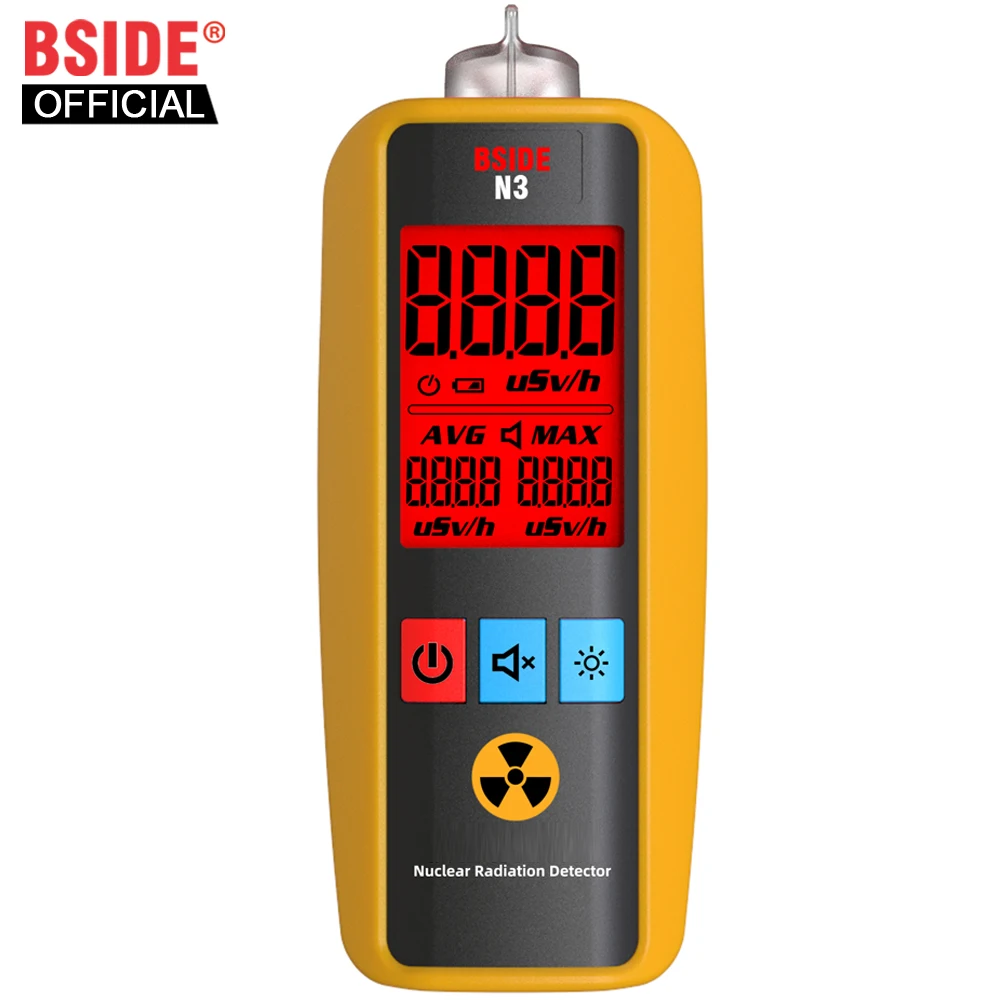 BSIDE New Nuclear Radiation Detector Geiger Counter Portable X-ray &gamma;-ray &beta;-ray Radioactivity Personal Dosimeter Marble Tester