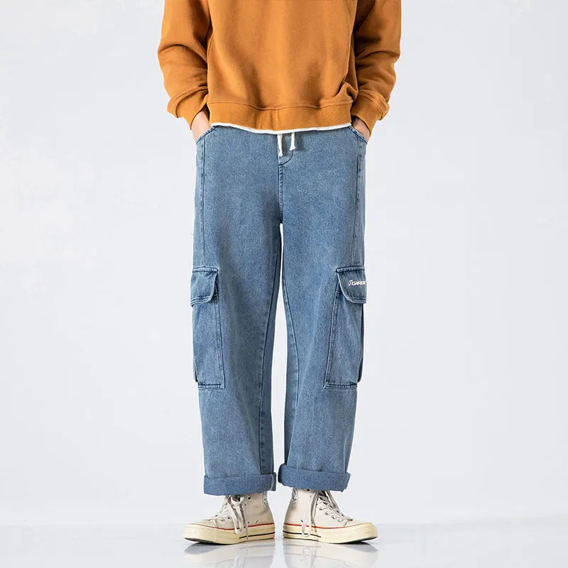 

Fashion Y2k Trousers Wide Denim Pants Men Hip Hop Baggy Punk Jeans For Men/Women Cargo Pants Korean Streetwear