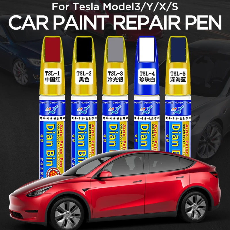 

Tesla For Model3 Y X S Car Scratch Remover Paint Touch-up Pen Paint Fix Scratch Car scratch repair pen, auto paint pen for Tesla