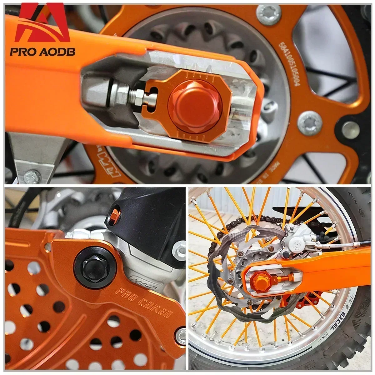 M24 Front Axle Nut Bolts Cap For KTM 200 250 300 350 450 500 530 - Foto 7