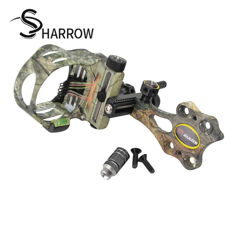 0.019" 5 pins Archery Compound Bow Sights Laser LED Light Illuminated