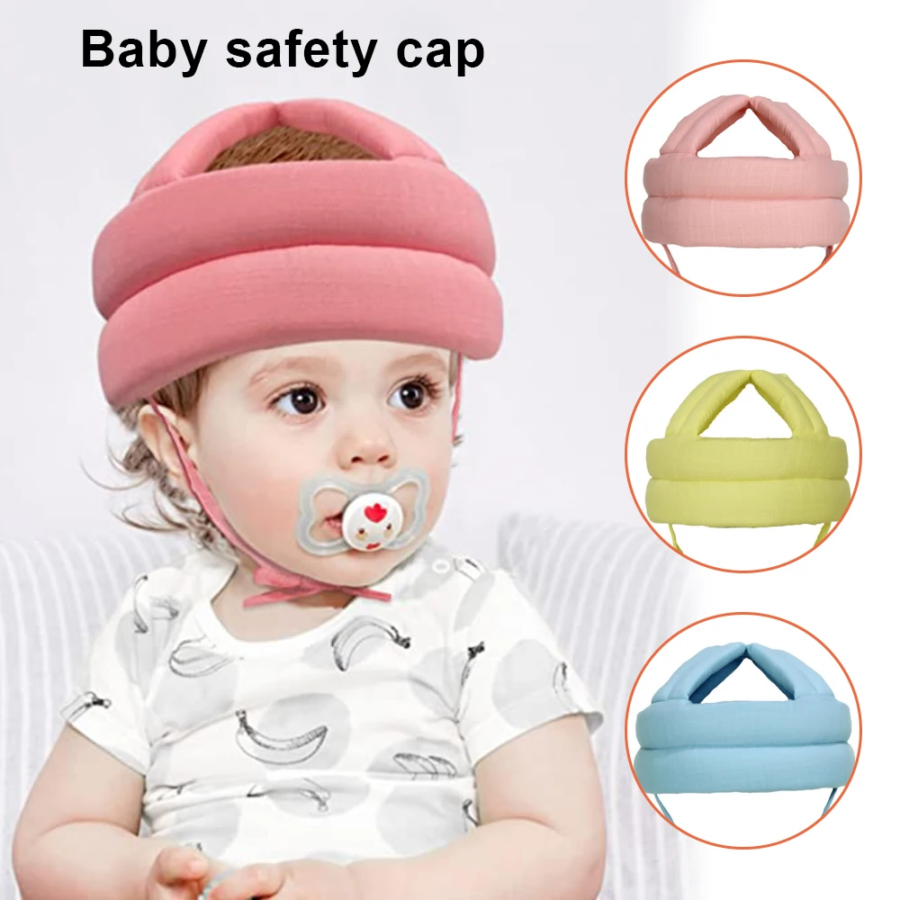 Baby Helmet Safety Cap For Babies Boys Girls Summer Breathable Cotton Mesh Hat Children Crawl Walk Playing Infant Anti Collision 6