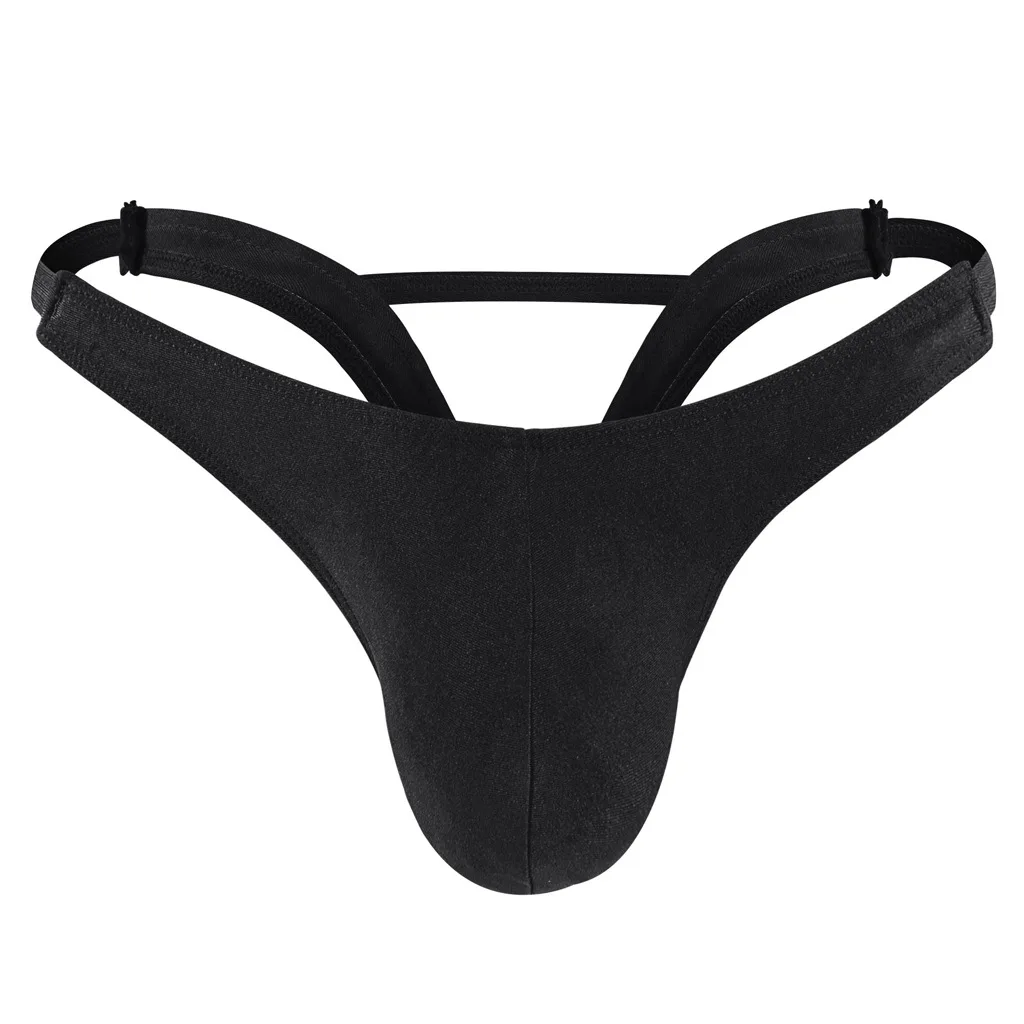 Men's Sexy Ultra-thin Breathable Thong T Pants Low Waist U-convex Underwear Bikini Sexy and Fun Men's Underwear