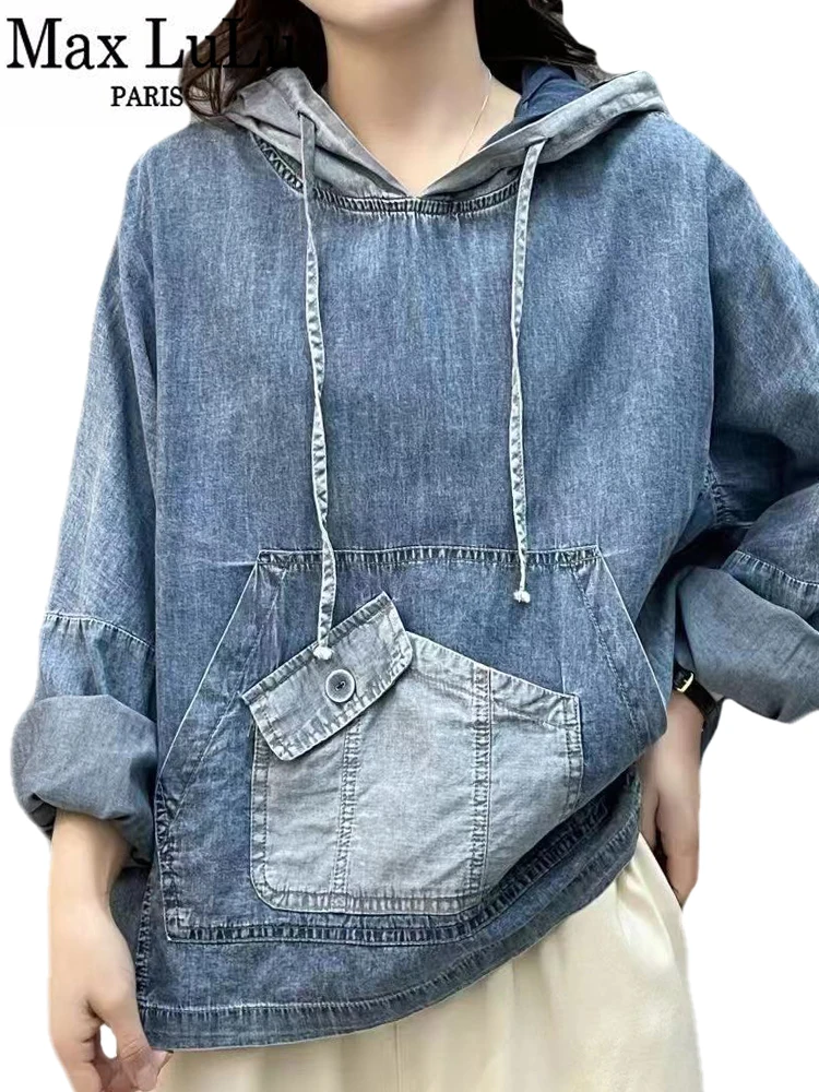 509288-93bf63.jpg S400eb363f95a4b38907dcd529e4cac49u Spring Fashion Denim Hoodies Womens Vintage Hooded Classic Loose Sweatshirts Ladies Harajuku Casual Korean Clothes Mallzona