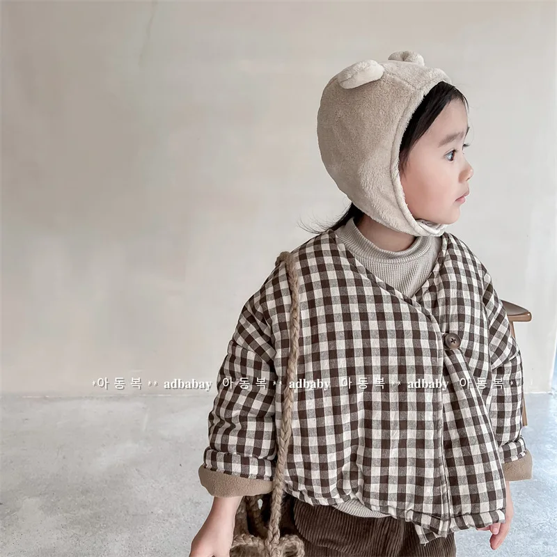 Autumn and Winter Clothing Korean Velvet Thickened Cotton-padded Clothing Girls' Winter Jacket Cotton