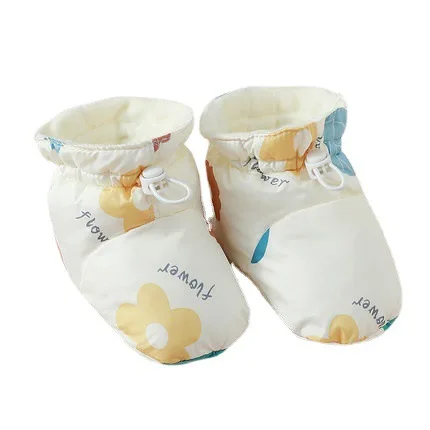 Baby Shoes Soft Sole, Fleece Lined Infant Booties for 0-12 Months, Winter Warm Non-Slip First Walkers, Unisex Newborn Gift