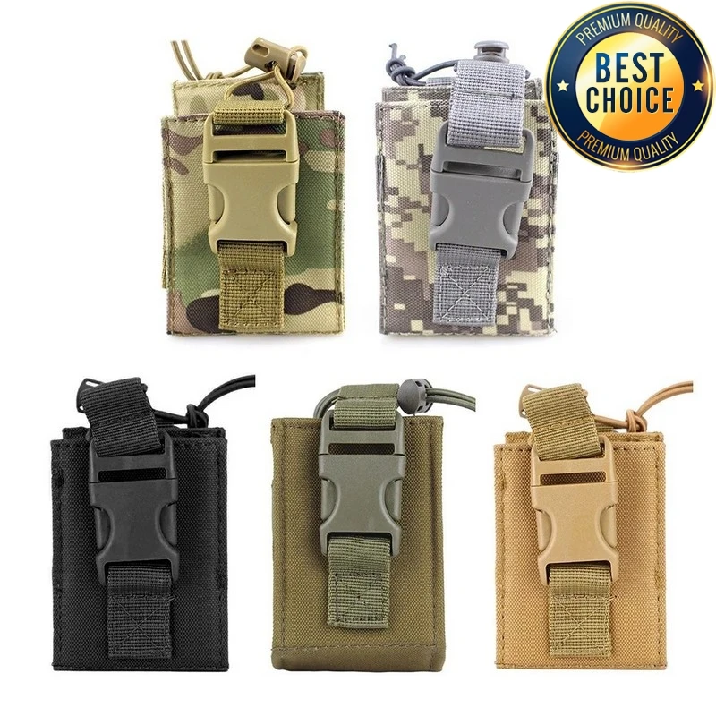 Tactical Nylon Walkie Talkie Pouch Holder for Outdoor Use