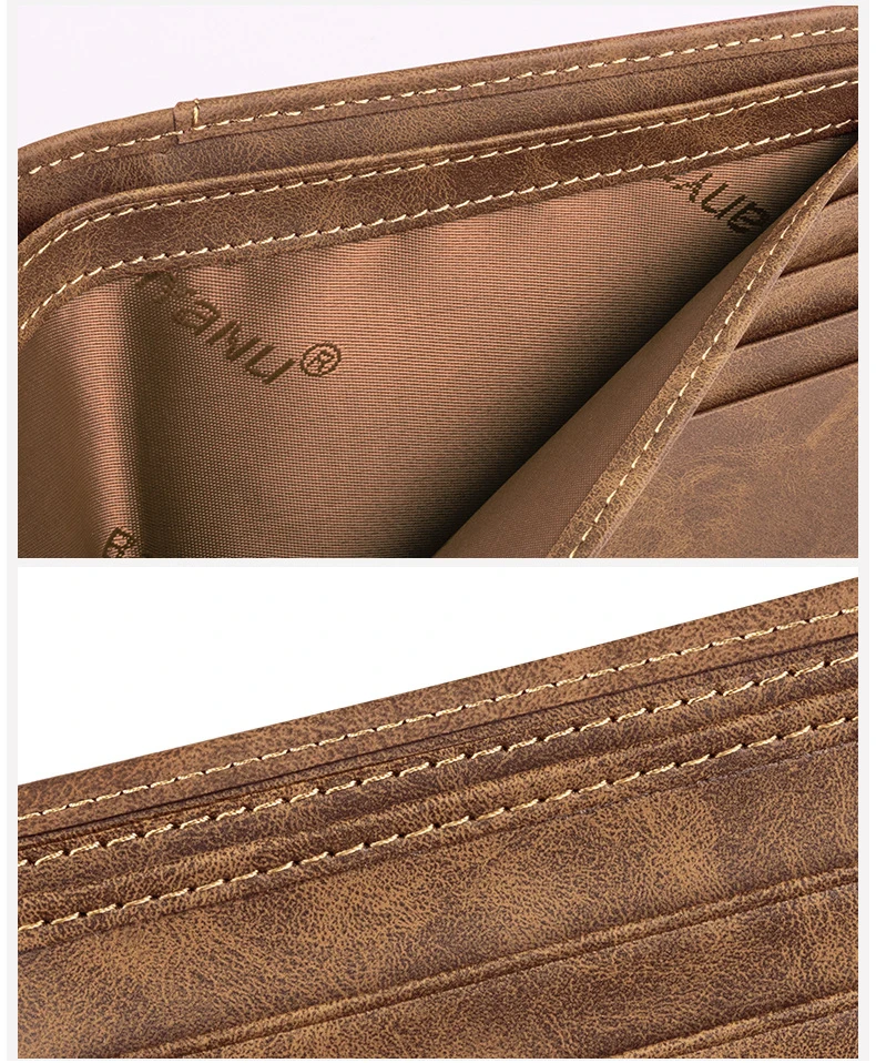 Banyanu 2026 Neue Herren-Geldbörse aus Echtem Leder mit RFID-Schutz, Retro-Design aus Hochwertigem Rindsleder, Kurze Brieftasche für den Außenhandel – Detail 9