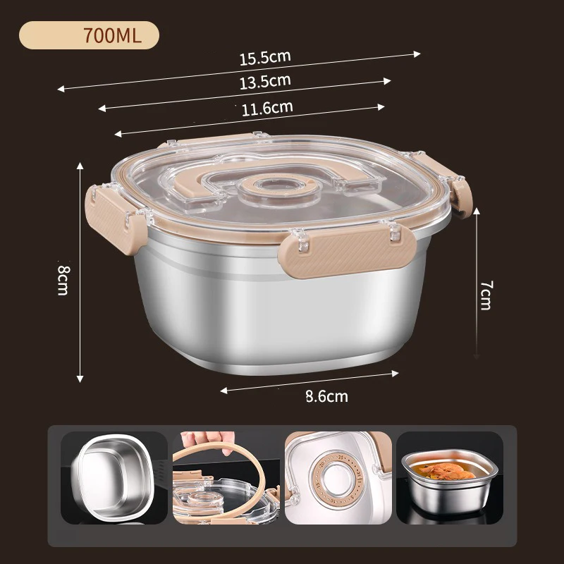 Stainless Steel Leakproof Lunch Box Food Container