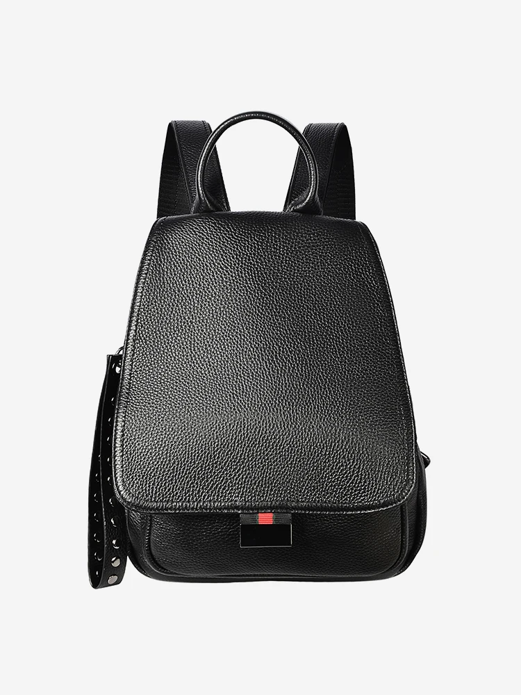 

DOLEESUNE Soft Real Leather Backpack Purse for Women Fashion Ladies Rucksack Female Casual Daypack for Teenage Girls with Flap