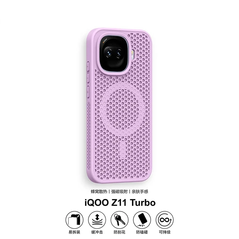 Enhanced Honeycomb Mesh Cooling Magnetic Phone Case - Shockproof Bumper Protective Back Cover
