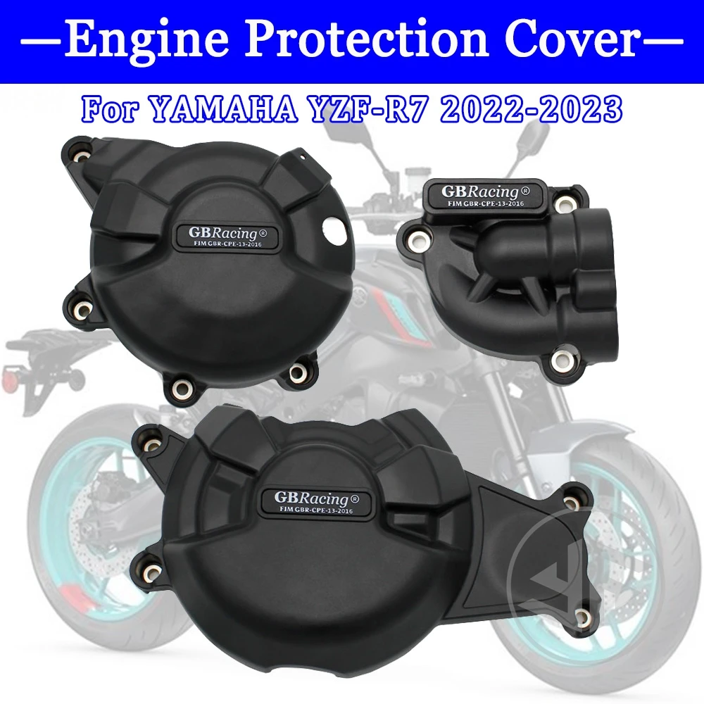 YZF-R7 Motorcycle Accessories GB Racing Engine Protection Cover For YAMAHA YZF-R7 2022-2023 Alternator Clutch Water Pump Cover