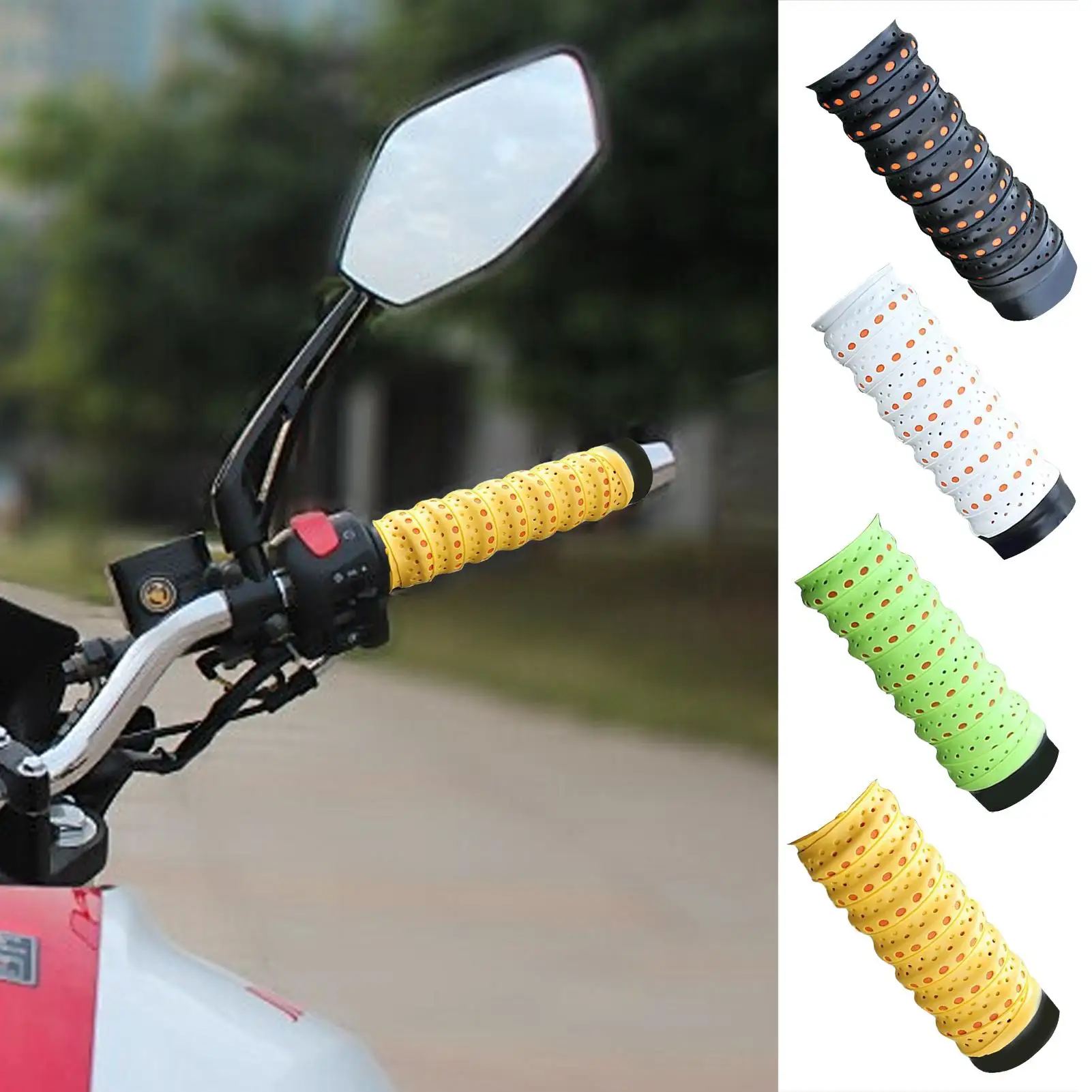 1pcs Cycling Handle Wrap Non-Slip PU Cycling Handle Wraps Non-slip Comfortable Handlebar Wraps Bar Tapes For Mountain Cycle