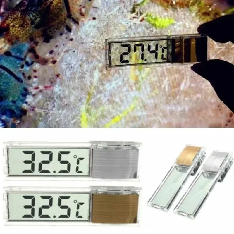 LCD 3D Digital Electronic Temperature Measurement Fish Tank Thermometer Aquarium Thermometer Temperature Control Accessories