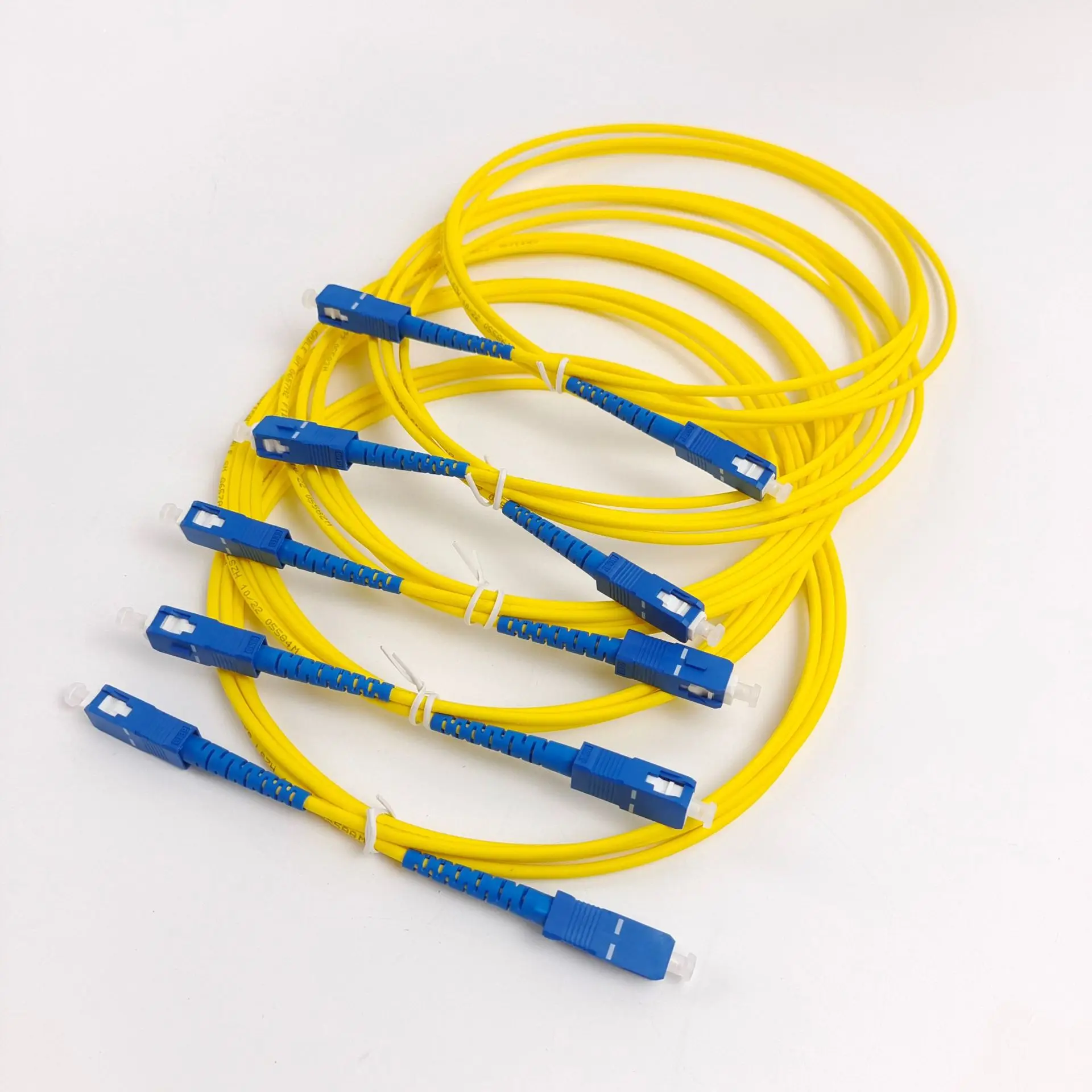 

100PCS G657D 3.0mm Optical Fiber Cable SC UPC Fiber Optic Patch Cord Simplex Single Mode Fiber Optic Patch Cable Yellow