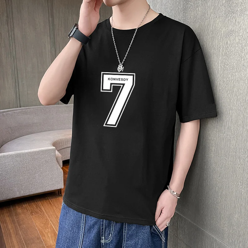 

Oversized T Shirt Men Clothing Loose Casual T-shirts Cotton Pattern Breathable Quick Drying Tops Short Sleeve Harajuku Y2k Tees