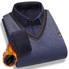 Men's Plush Sweater Autumn Winter Fake Two Piece Pullover Polo Shirt Collar Fleece Thick Warm Top Clothes Casual Jumpers 4
