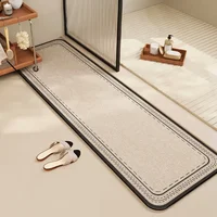 Bathroom Floor Mat Toilet Door Mats Long Strip Absorbent Quick-drying Carpet Diatom Mud Non-slip Anti-fall Rug Alfombra De Baño 2