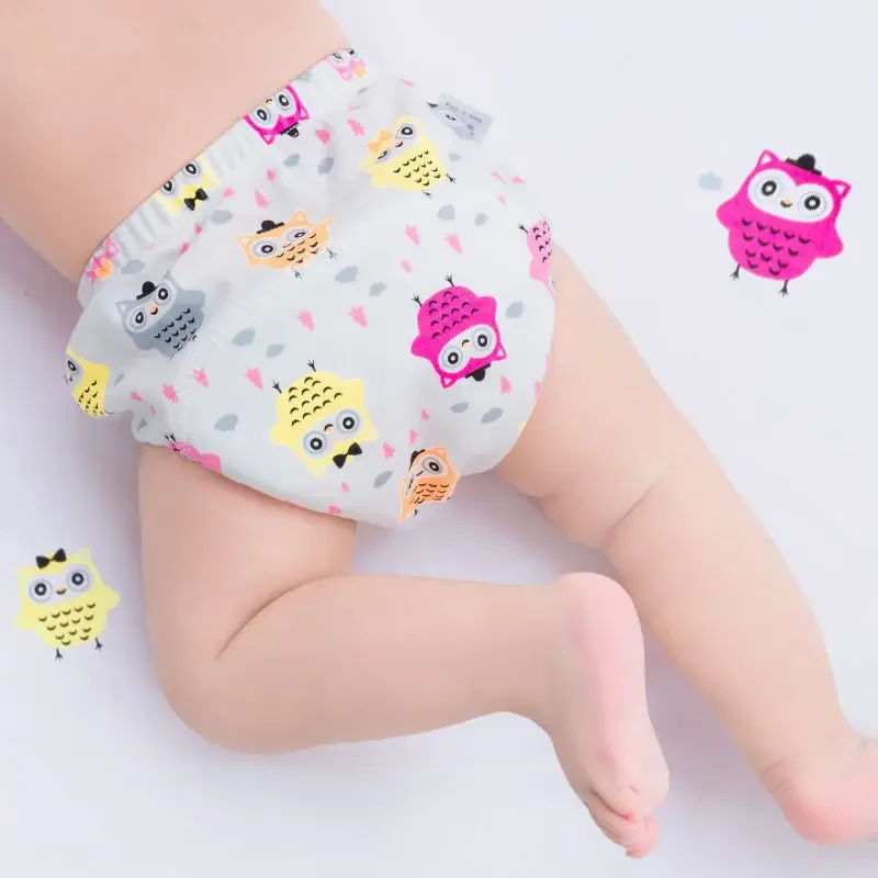 Baby Waterproof Reusable Training Pants Cute Cotton Diaper Infant Shorts Nappies Panties