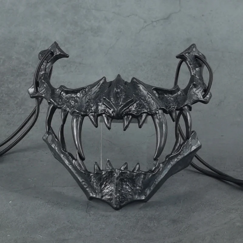 Animal Skeleton Mask Party Cosplay Props Japanese Anime Dragon God Skeleton Half Face Mask Halloween Stage Show Accessories