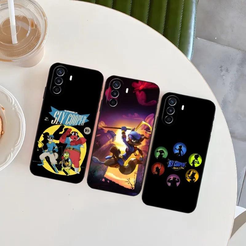 Gioco Cartoon Sly Cooper Custodia Per Telefono Per Honor 30 10 60 X20 X9 Pro 20I 70 50 Se V9 X30 V40 V30 V20 X10 Max Cover