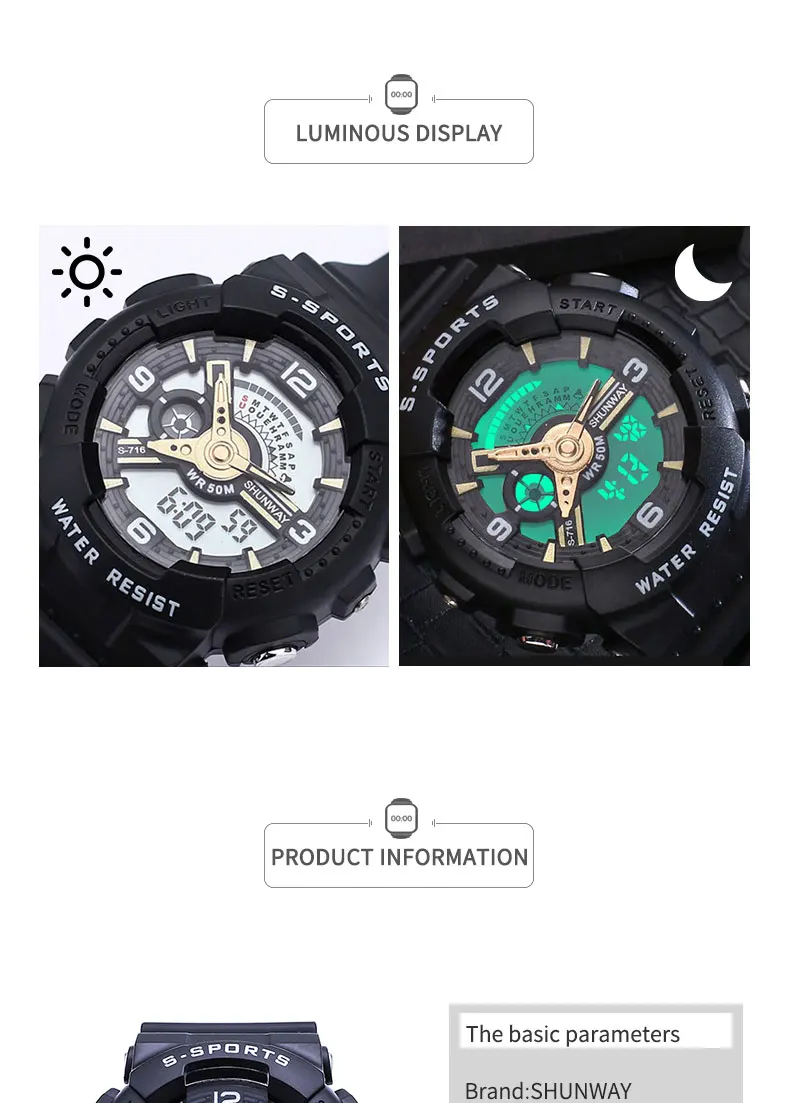 New Men Sport Watch Waterproof Style Digital Watches For Men Alarm Chrono Led Electronic Clock Square Man Wristwatch 2022