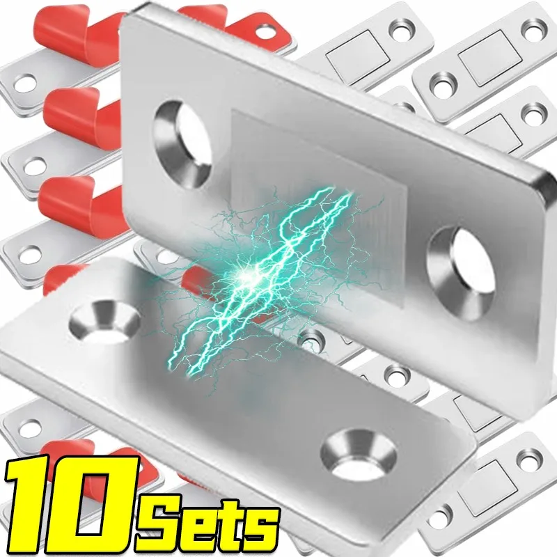 Magnetic Cabinet Catches Strong Door Stop Magnets Invisible Adhesive Drawer Magnet Catch Hidden Door Closer for Cupboard Drawer