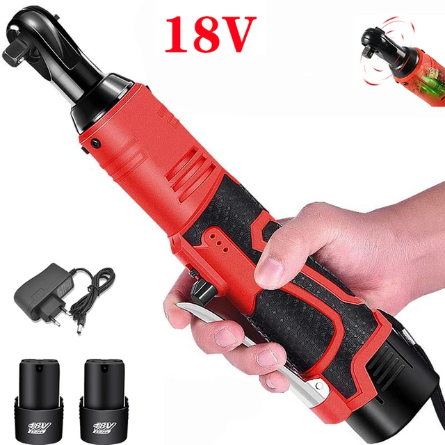 Clé à cliquet électrique sans fil 18V 3/8'' 60N.m 90 °   Outil électrique angulaire pour la réparation automobile, l'entretien domestique et les travaux de construction 1