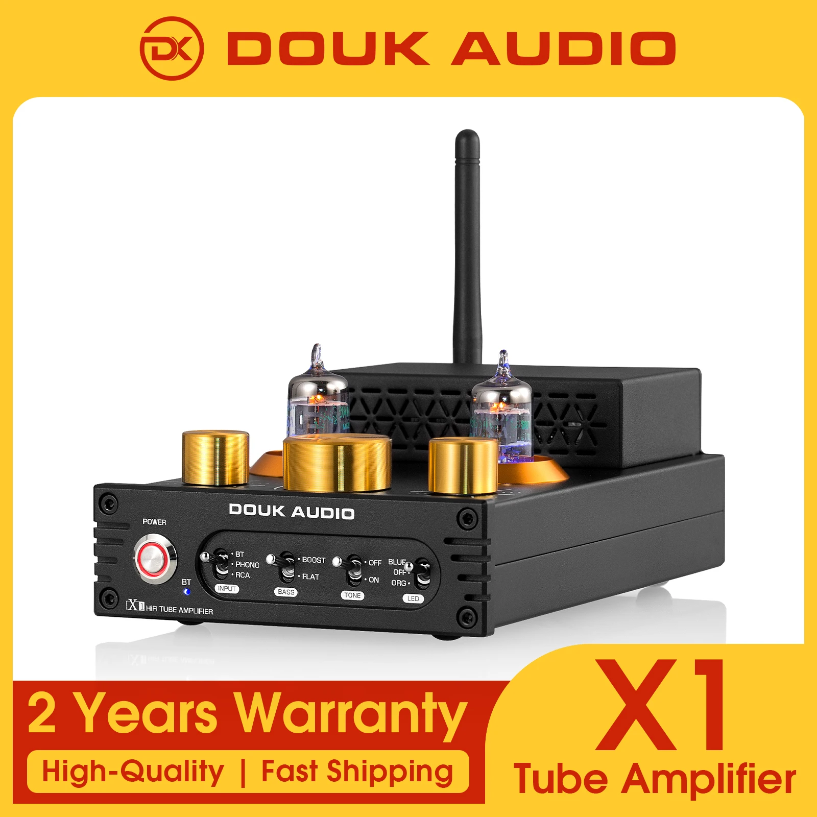 Douk Audio X1 HiFi 真空管アンプ Bluetooth5.0 レシーバーバルブ MM