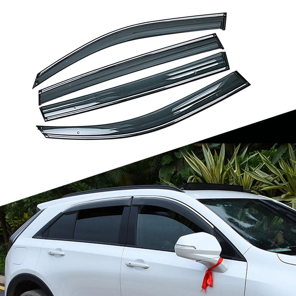 For CADILLAC XT4 2018 2019 Car Window Sun Rain Shade Visors Shield