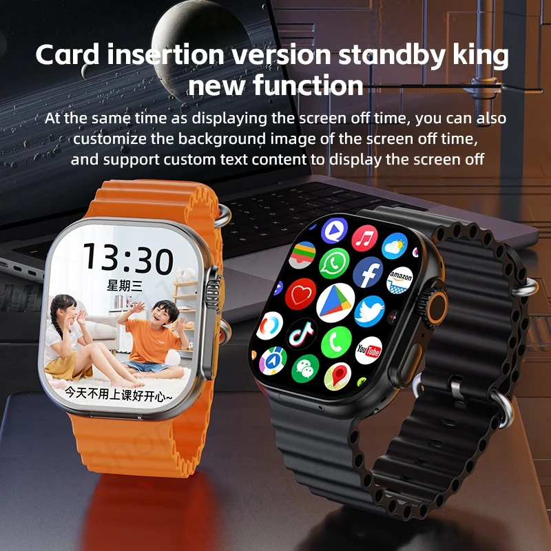 GOLDENSPIKE CD12 Smartwatch Android 10.0 5G LTE Sim Card Rotary Camera 2.26 inch Amoled 490*580 HD Screen 2080Mah Smart Watch 5