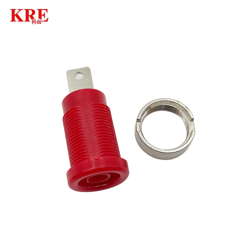 Description Picture 4 of item40PCS Insulated Safety 32A 4mm Banana Socket Terminal 5 Colors Female Jack Panel Mount Socket Binding Post Wire Connector