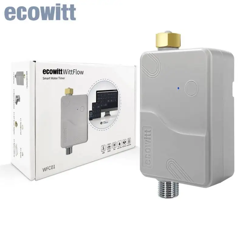 Ecowitt Wfc01 Slimme Watertimer, Wittflow Sprinkler Timer, Slimme Waterklep, Zelfwatertimer, Voor Buiten/Gazon/Tuin