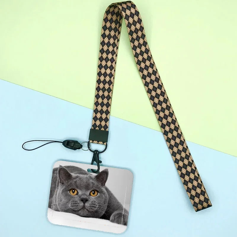 Versatile Animal Print Lanyard with ID Badge Holder & Charm