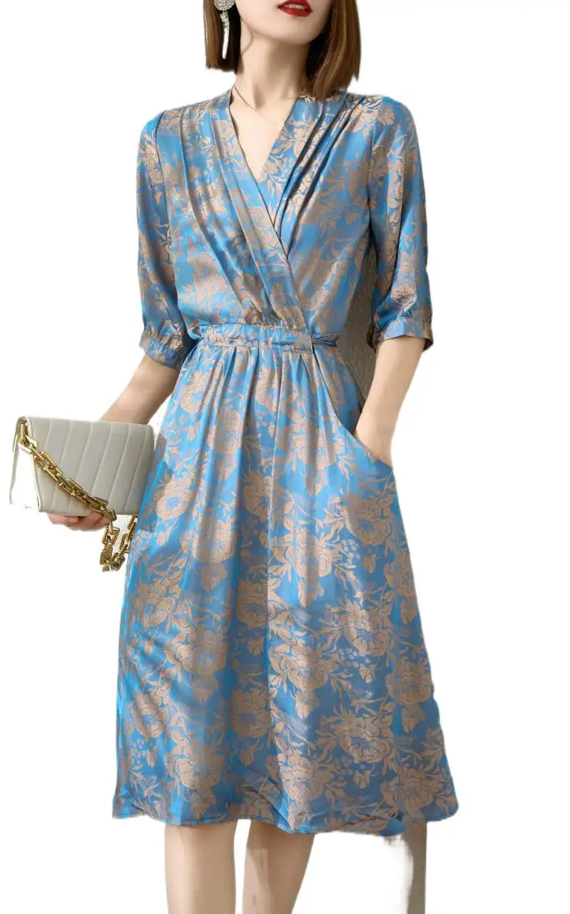 

2023 Women's Clothing Temperament elegant collect waist dress