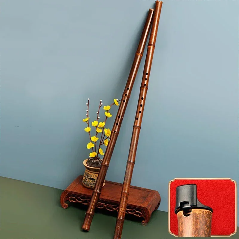 F Tone Flute Instrument Purple Bamboo Professional Flutes Beginners Forehand 8 Holes Adult Woodwind Instruments with Mouthpiece