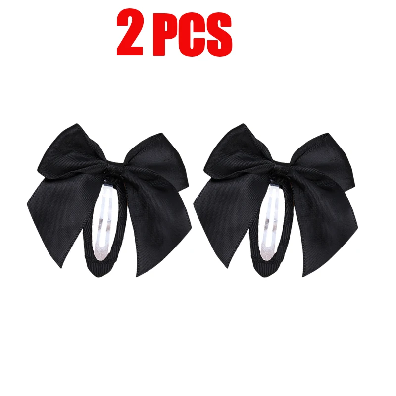 Headwear Women - 2pcs Black Ribbon Hair Bows Clips Vintage Bowknot Side  Hairpin - Aliexpress