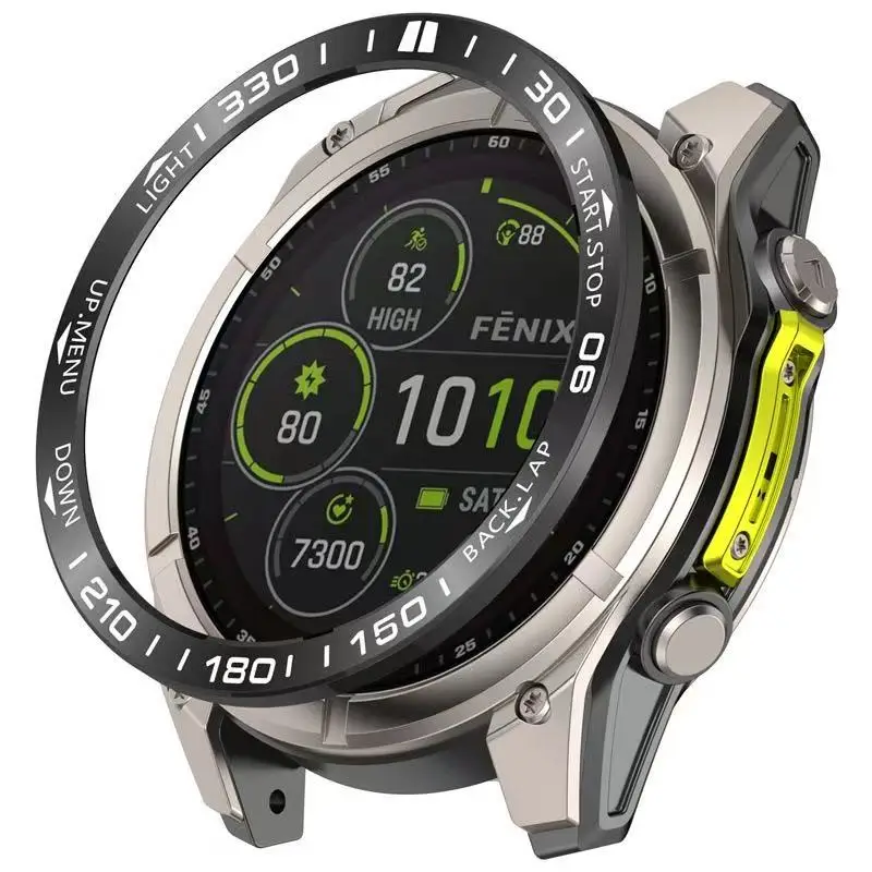 Premium Metal Bezel Ring with Time/Speed Scale Frame and Bumper Protection
