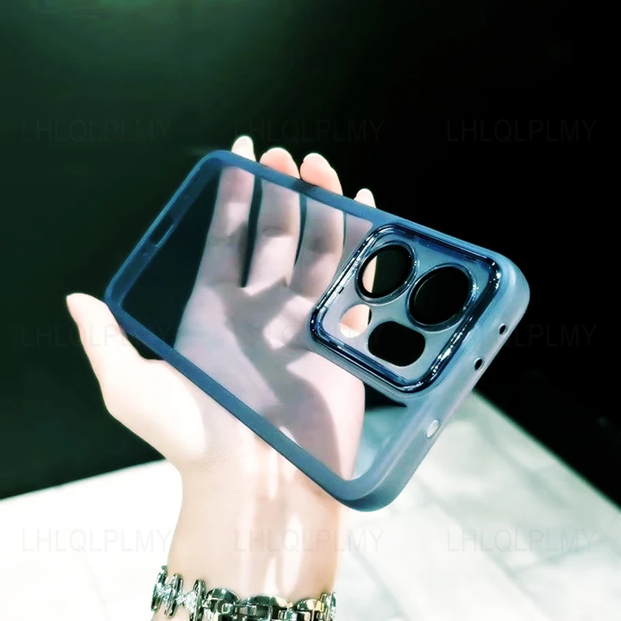 Transparent Soft TPU Phone Case with Camera Lens Protector Film