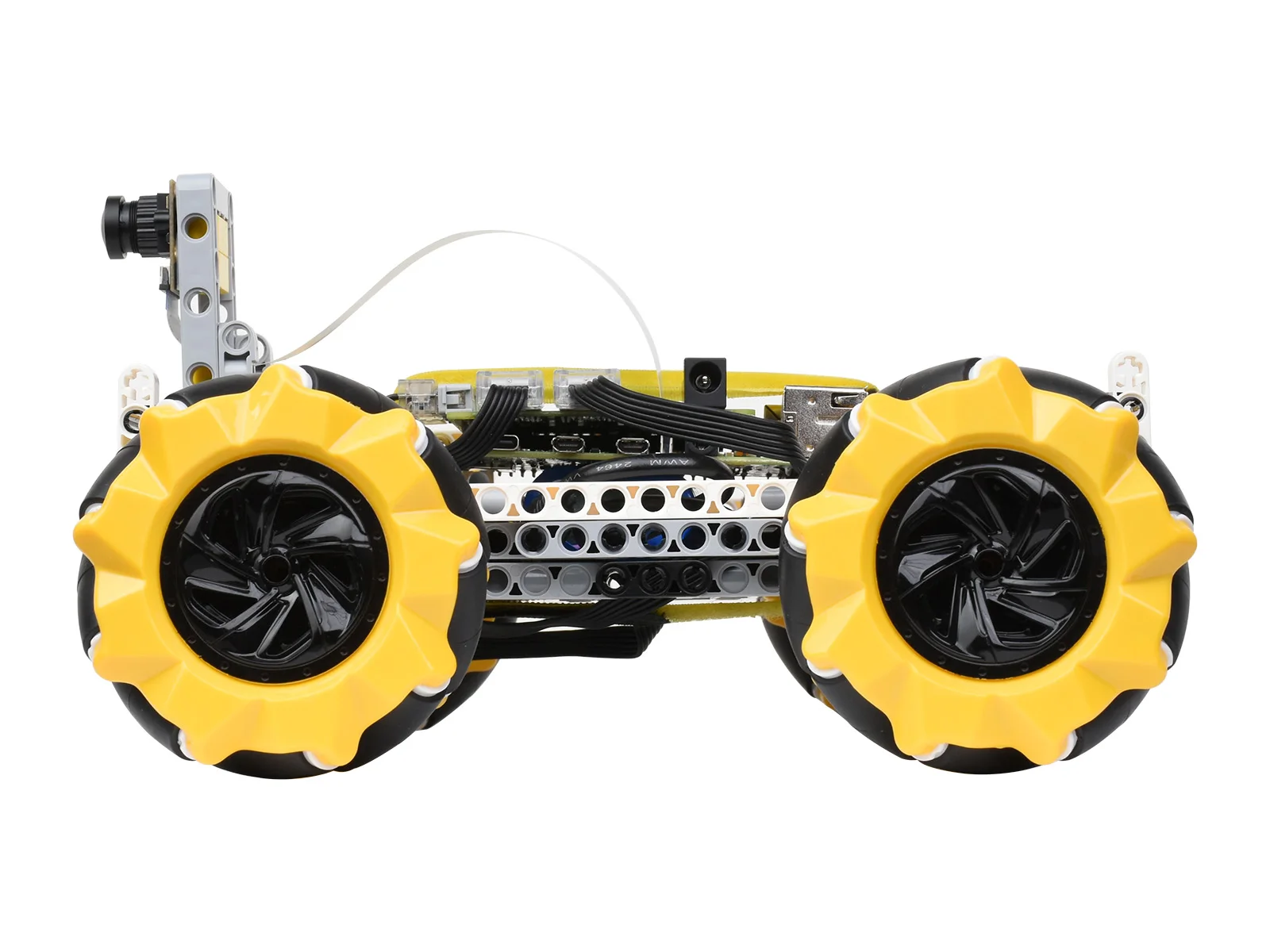 Kit Waveshare BuildMecar, robot Smart Building Block con ruote Mecanum, fotocamera da 5 MP, basato su Raspberry Pi Build HAT - immagine 3