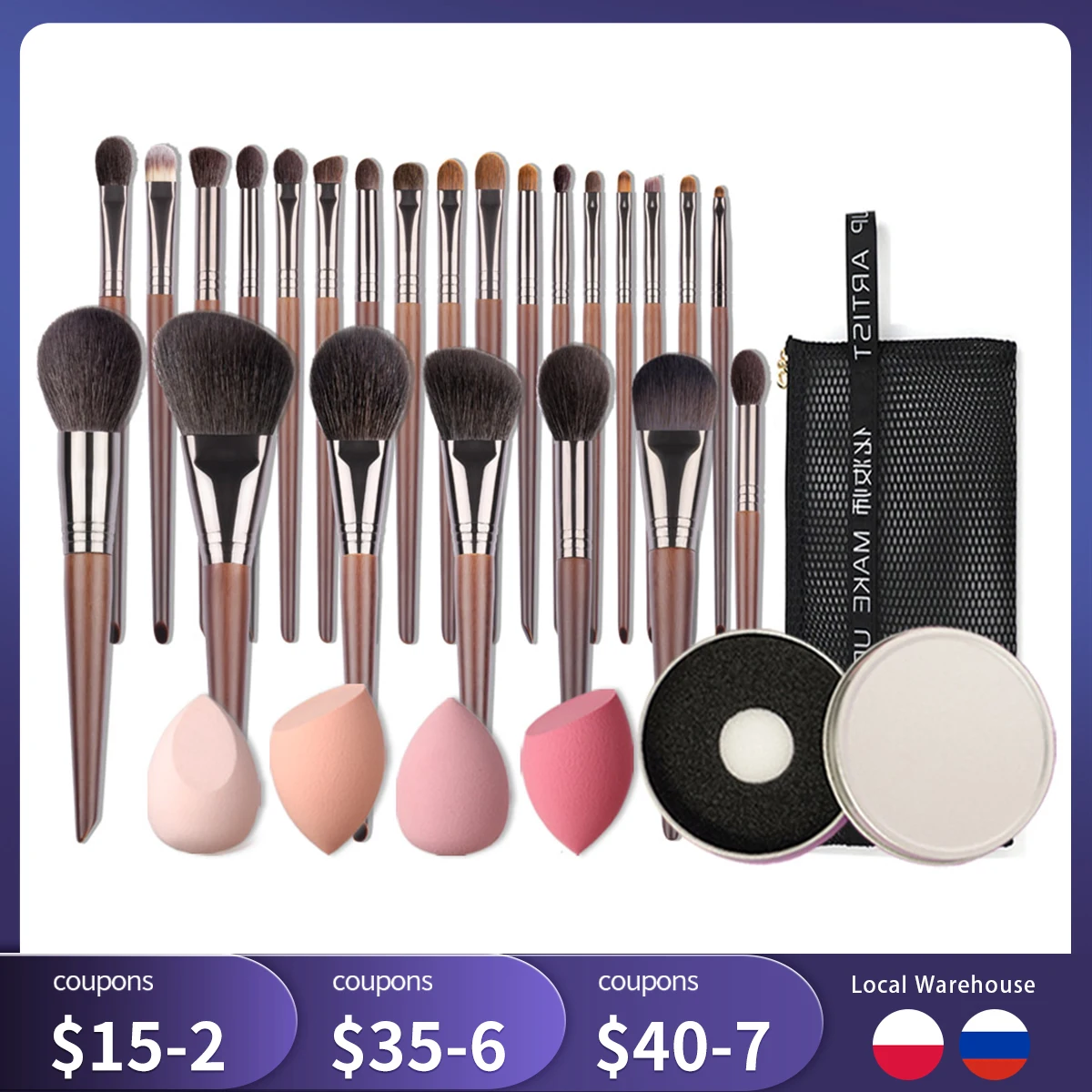 OVW Natural Makeup Brushes Set Eyeshadow Make Up Brush Goat Hair Kit for Makeup makeup brush set makeup brush makeup tool set makeup tool