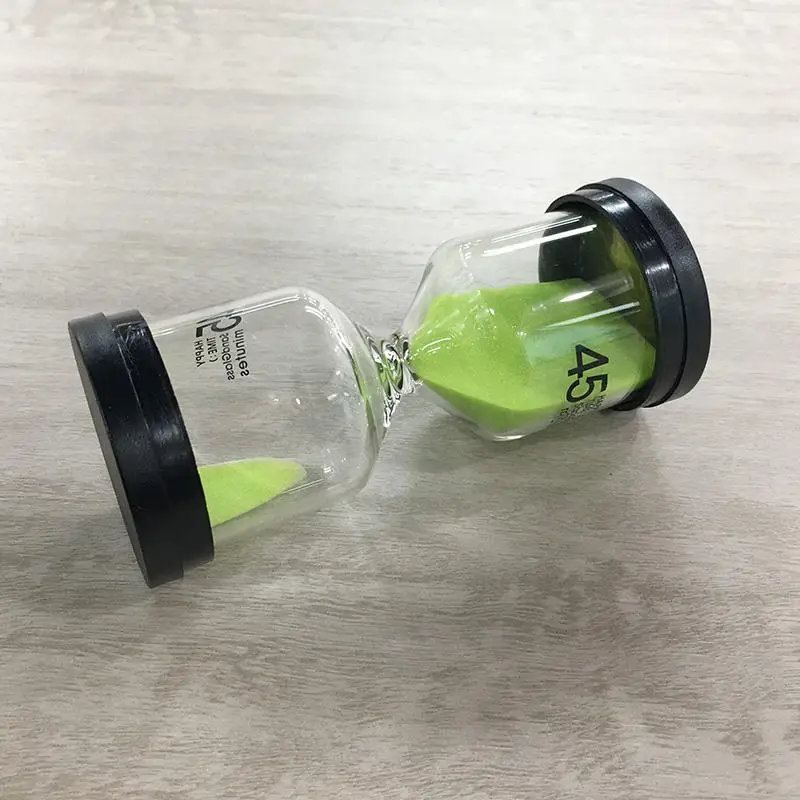 45 Minutes Mini Hourglass Timer Creative Children Do Homework Clean Teeth Sandglass Timer Home Decoration Sand Clock 13*6cm sand timer liquid hourglass timer colored hourglass