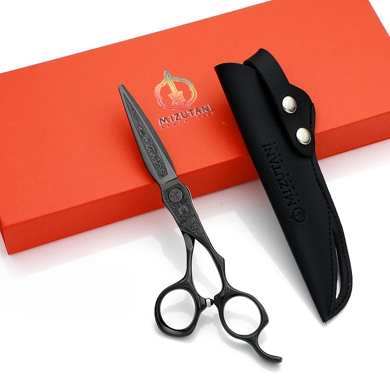 MIZUTANI 6.0-inch Tungsten Steel Pattern High grade scissors Pattern Professional Hair Salon Top Professional Barber Scissor Set