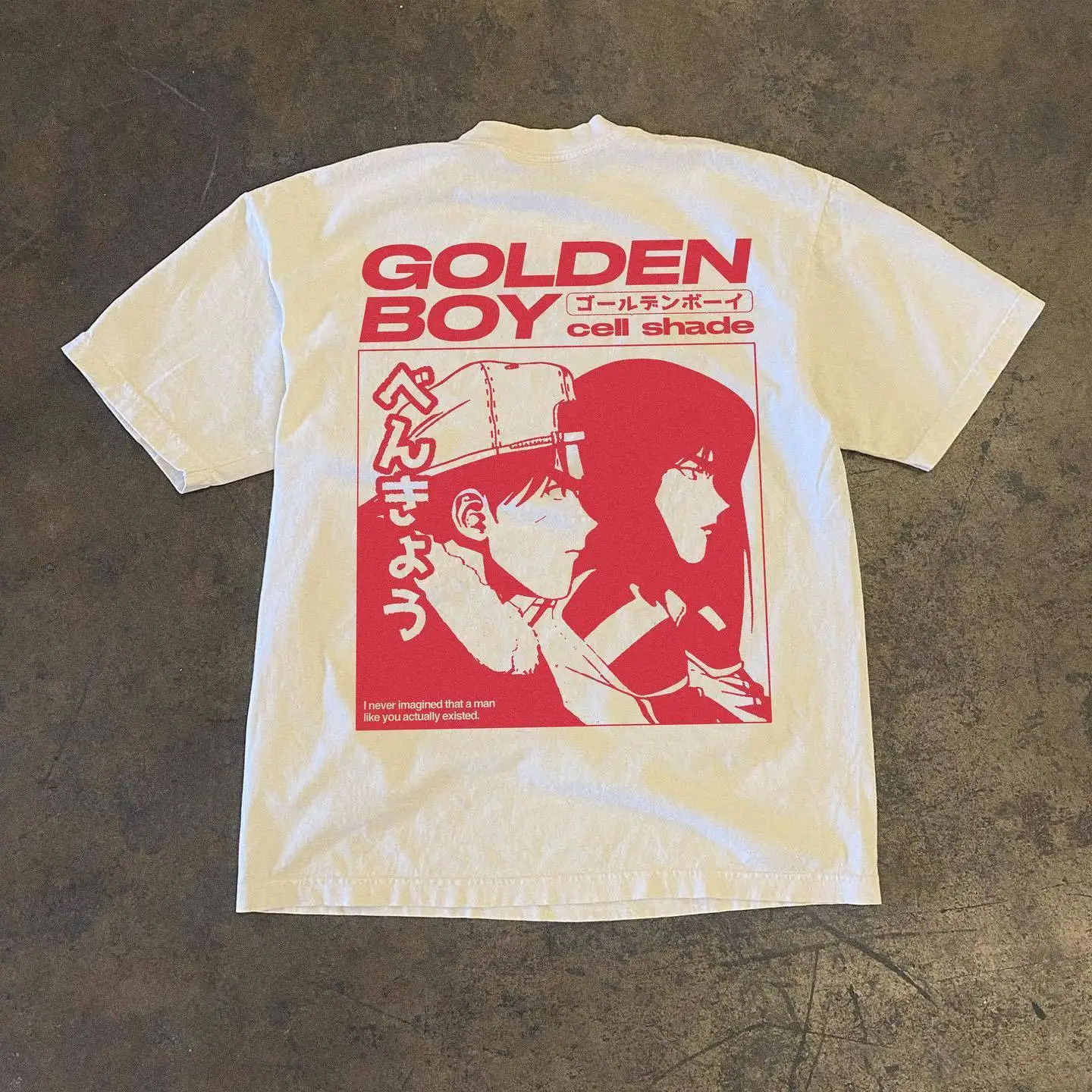 

Cotton Loose Japanese High Street GOLDEN Anime Men and Women Couples Niche Design Short Sleeve Kawaii Goth Vintage T-shirts