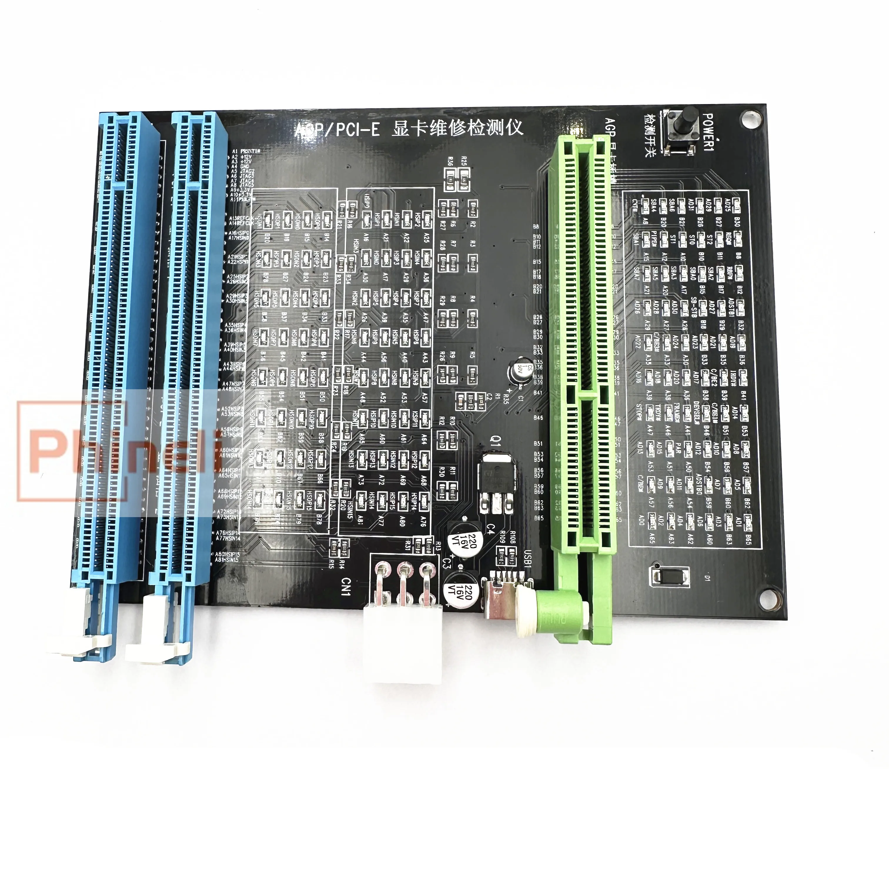 Testador de Soquete de Uso Duplo Display Placa Gráfica Placa de Vídeo Ferramenta de Diagnóstico pc Agp Pci-e X16