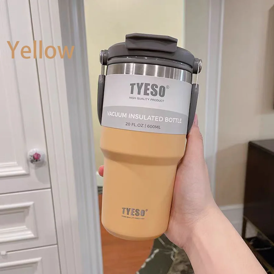 

New coffee cup, double heat preservation and refrigeration portable ice cup, large capacity stainless steel double drink car cup