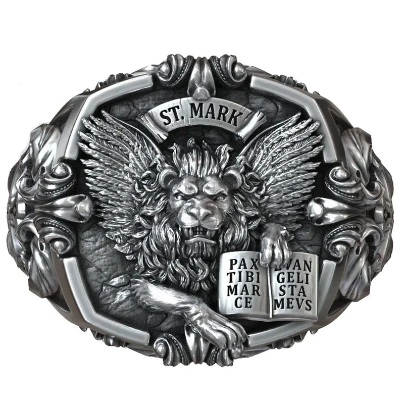 18g Art Relief Saint Mark Lion Evangelist Cross Pattern Signet Rings  Customized 925 Solid Sterling Silver Many Sizes 6-13 14g templar cross shield maltese symbol signet religious art relief rings customized 925 solid sterling silver ring many sizes